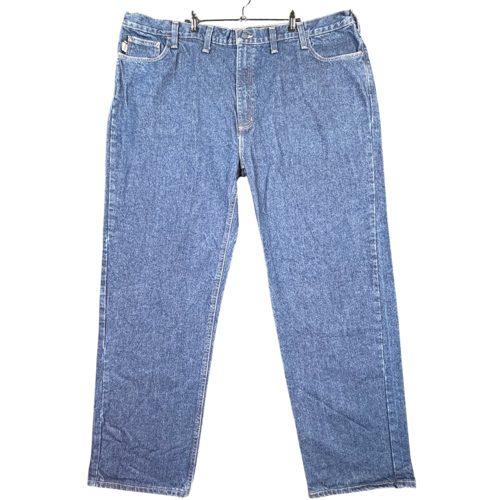 Carhartt FR Flame‎ Resistant Relaxed Fit Jeans 48x34 Blue Denim CAT 2 FRB004-MDS